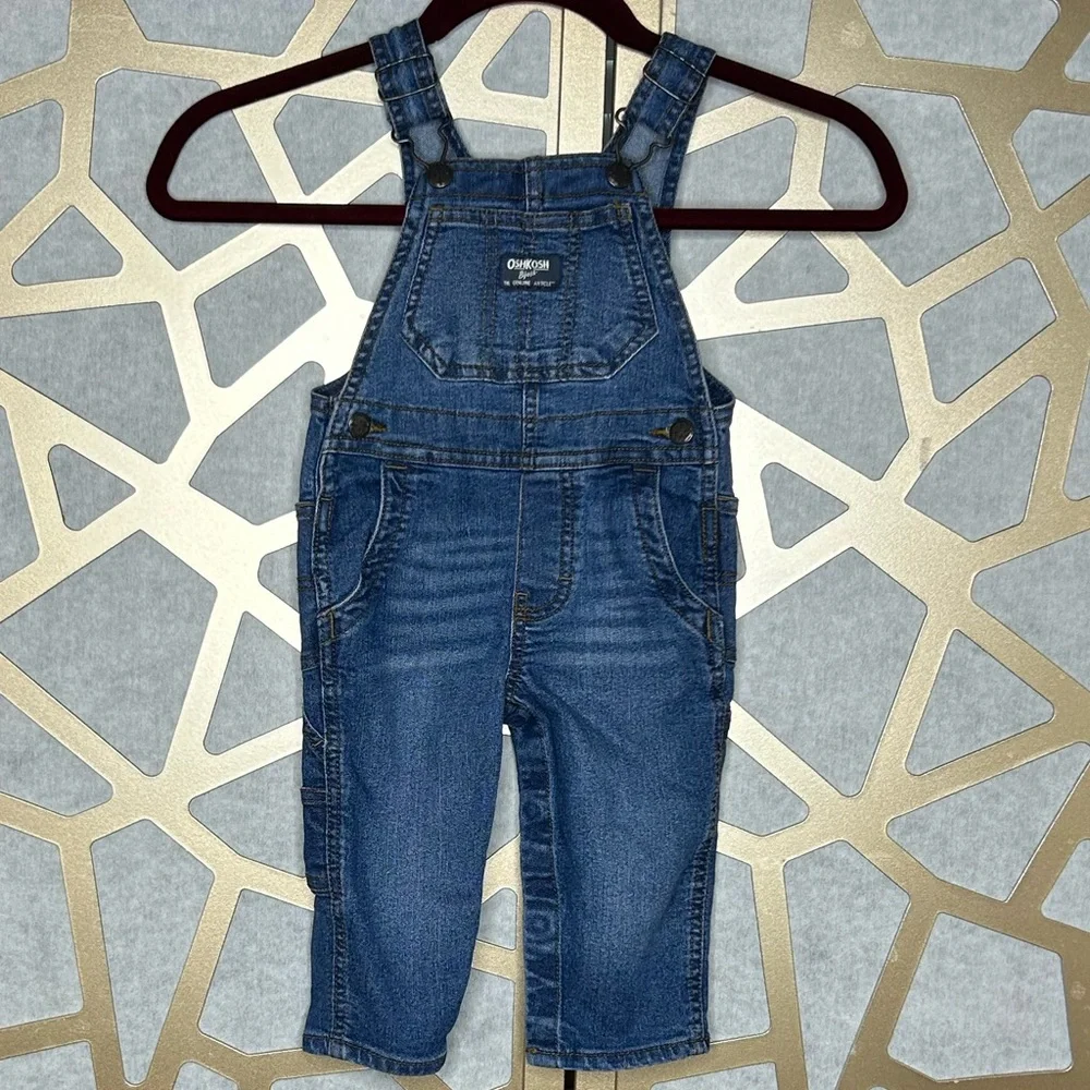 Boys Oshkosh Denim Overalls 24 months